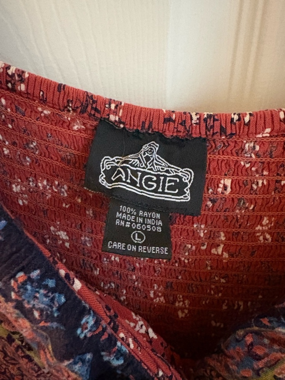 Angie Rust Floral Mixed-Print Maxi Dress - Picture 3 of 5